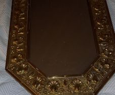 Vintage brass framed mirror circa 1950's