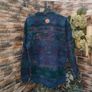 Vintage navy purple Aztec print fleece Image 2