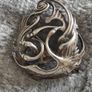 Children of Lir Pear shaped sterling silver brooch Image 2