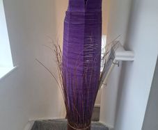 floor lamp+wall decor
