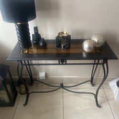 hall table and matching mirror