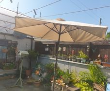 Cream Parasol & Pole For Sale Here