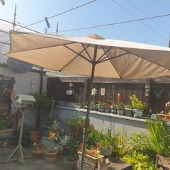 Cream Parasol & Pole For Sale Here