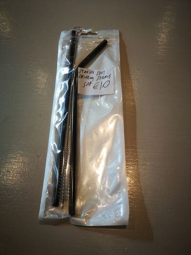 Stainless Steel Drinking Straws 2 PC Set