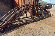 Steel trusses for round roof shed