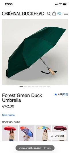 New Original Duck Head Umbrella In Forest Green