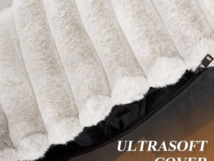 Adult Bean Bag Chairs with Memory Foam Lazy Sofa for Living Room White,Large,Soft Fabric,Ergonomic Back Support,Lightweight,Easy Clean,No Assembly,Wear-resisting,,Well-looking