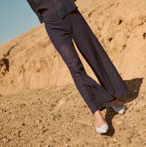NEW Navy Lace Trousers size 12
