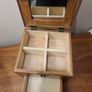 Vintage wooden jewellery box with mirror and drawer Image 4