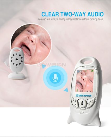 Wireless Digital Video Baby Monitor Night Vision Two Way Audio