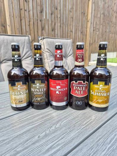 5 Smithwicks Beer Bottles