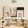 Wooden Kids Play Kitchen with Lights and Sounds Cream Image 7