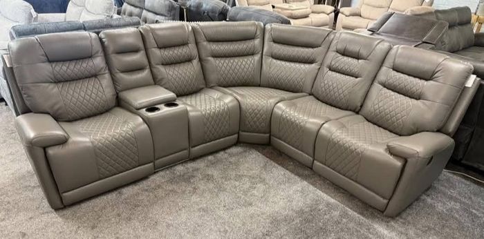 New Halifax Leather Electric Corner Recliner Sofa