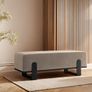 Aria Contemporary Velvet Bench  Luxurious Seating with a Glamorous Gold Base Image 10