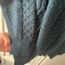 Aran Crafts Sweater Green/Petrol Blue Image 4