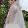 Ivory Chapel Length Veil Image 2
