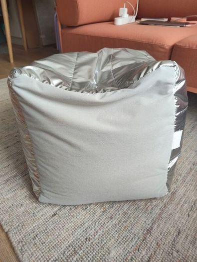 Jysk DAVINDE silver pouffe/ foot rest