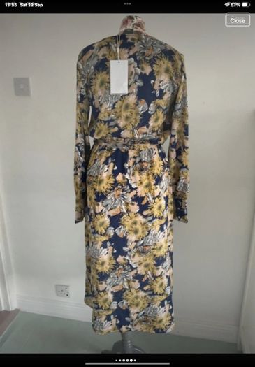 dress Bnwt ichi dress navy floral print dress size small 10/12