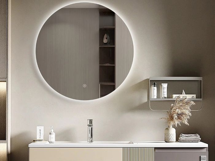 Round LED Bathroom Mirror 600mm - Battery Operated