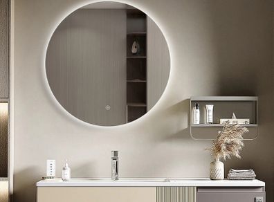 Round LED Bathroom Mirror 600mm - Battery Operated
