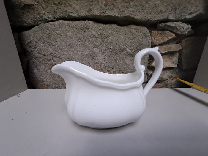 Small white gravy jug