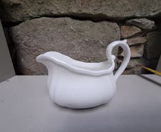 Small white gravy jug