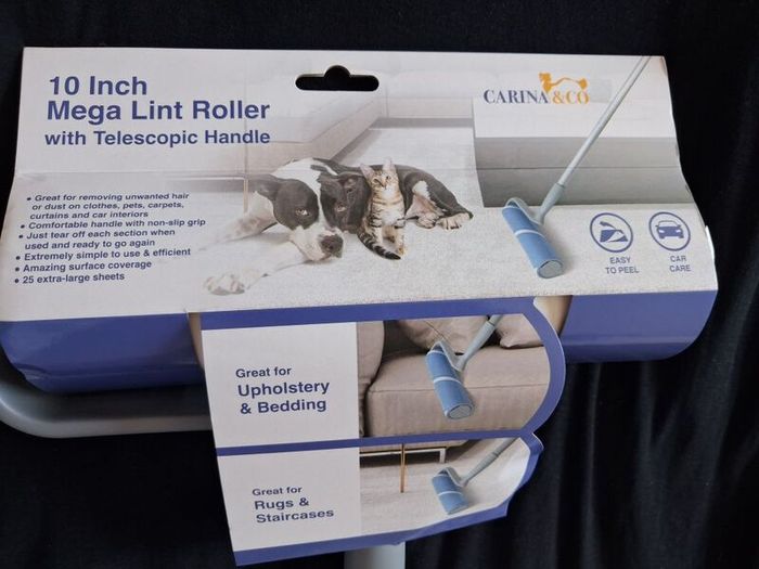 Brand New Carina & Co Mega Lint Roller With Telescopic Handle x25 Sheets - RRP - 13.99