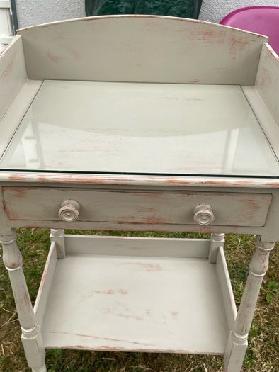 Vintage glass top Wash Stand. Fully restored