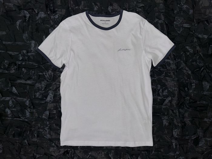 Jack & Jones set of FOUR cotton tee shirts all size Medium like new! Ringer & Polo