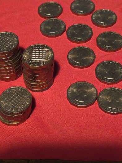 1967 Elizabeth II Brass Threepence 36pcs.