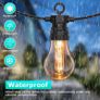 15M/49FT Romote Control Outdoor String lights Mains Powered with 25LED Shatterproof Bulbs, 8 Modes Waterproof Garden String Lights for Indoor Outside Wedding Patio Party (FREE POSTAGE) Image 3
