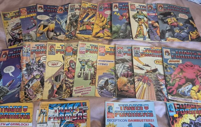 Vintage Marvel UK Transformers Comics 1980s  115 plus Issues  Annuals and Specials  Job Lot
