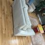 2 seater cream leather sofa Image 3