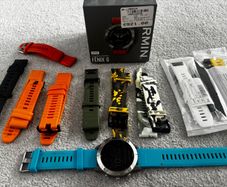 Garmin Fenix 6 Titanium Sapphire with extras