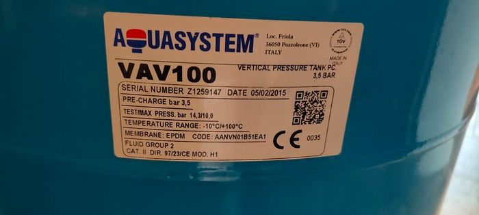 100L expansion cylinder