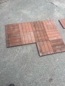 140 sq feet of interlocking composite decking