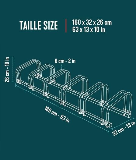 6 Bike Stand Floor or Wall mounted bike rack for garage Bicycle Parking rack Cycle Storage Locking Stand