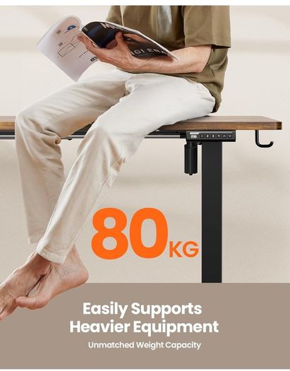 Electric Standing Desk Height Adjustable 120 x 60cm,