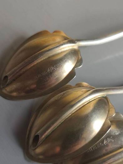 Sterling silver antique straw spoons set of 5