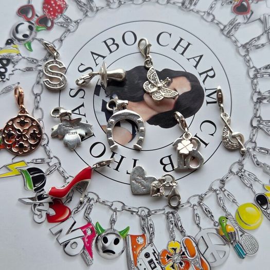 Thomas Sabo clip, charms in lovely designs, all in good condition. 10E each charm.