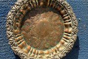 Vintage silver plated copper tray