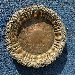 Vintage silver plated copper tray