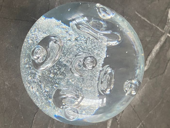 Vintage Clear glass paperweight