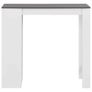 Bar Table with Shelf White 110x50x103 cm - Free Delivery Nationwide Image 2