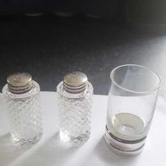 lot of crystal and silver