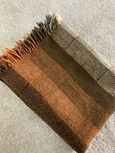 Avoca Handweavers 100% Pure New Wool Throw Blanket