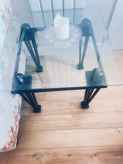 Glass coffee table