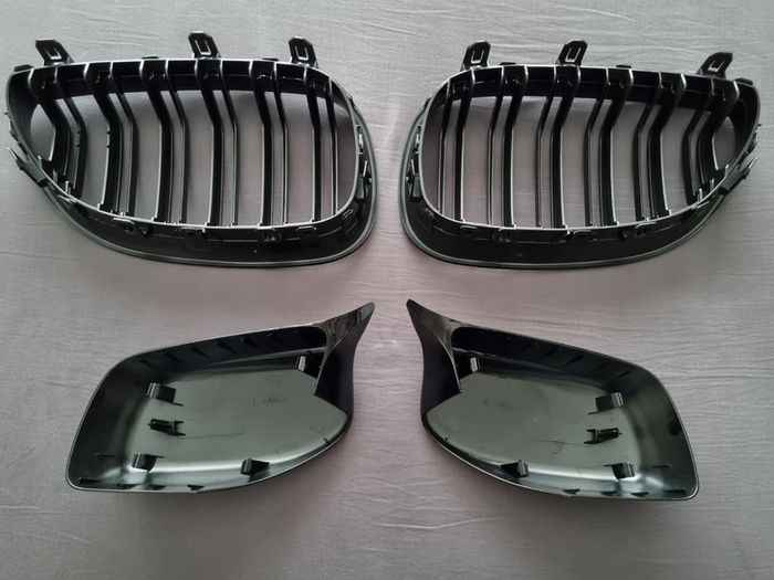 BMW 5 Series E60 E61 Kidney Grilles & Mirror Covers Set Brand New
