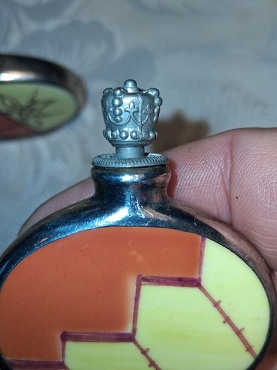 2 X Art Deco Sterling Perfume Bottles