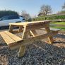 Hand crafted,pre=treated,solid wood picnic benches. Image 2